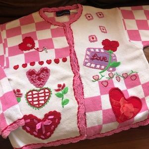 Vintage Eagle’s Eye Valentines Sweater